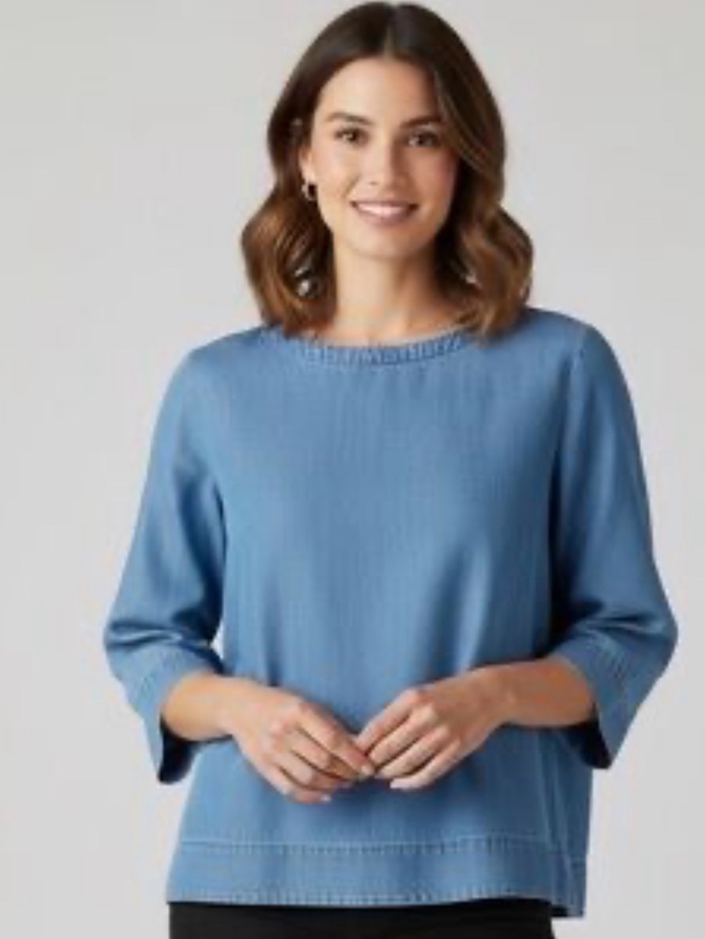 Muji Lightweight Denim Boatneck Top